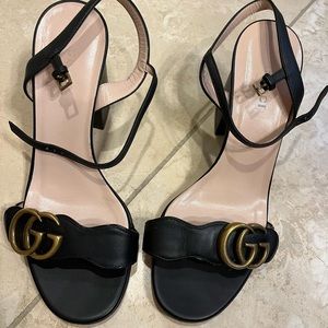 Black Gucci Women’s Marmot high block heel